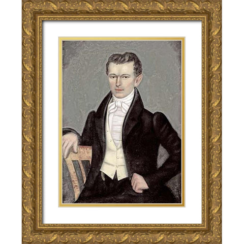 William Ely Cheney Gold Ornate Wood Framed Art Print with Double Matting by Field, Erastus Salisbury