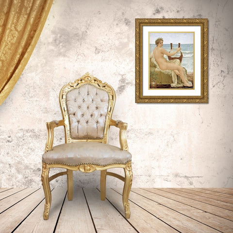 Music Gold Ornate Wood Framed Art Print with Double Matting by Holliday, Henry