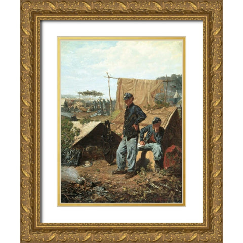 Home, Sweet Home Gold Ornate Wood Framed Art Print with Double Matting by Homer, Winslow