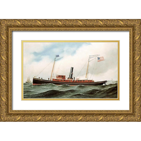 Storm King Gold Ornate Wood Framed Art Print with Double Matting by Jacobsen, Antonio