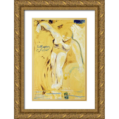The Water Sprite Gold Ornate Wood Framed Art Print with Double Matting by Josephson, Ernst