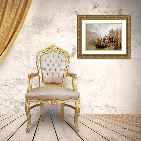 After The Wedding Gold Ornate Wood Framed Art Print with Double Matting by Kindler, Albert