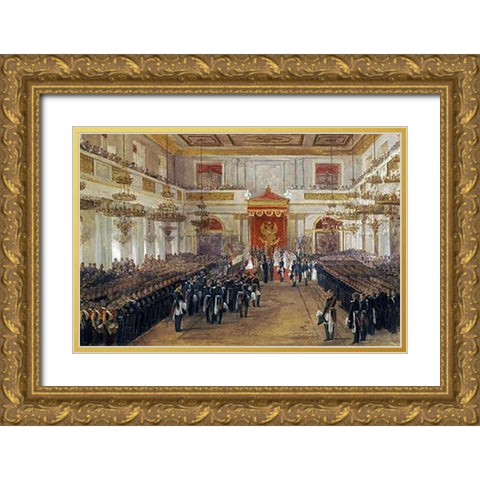 Grand Duke Konstantin Nikolaevich Gold Ornate Wood Framed Art Print with Double Matting by Ladurner, Adolf Ignatievich
