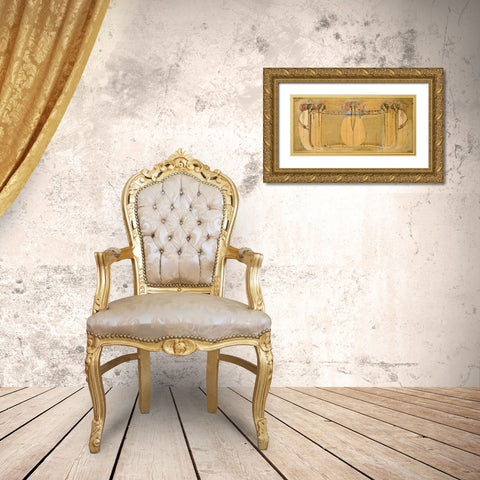 The May Queen Gold Ornate Wood Framed Art Print with Double Matting by Mackintosh, Margaret Macdonald