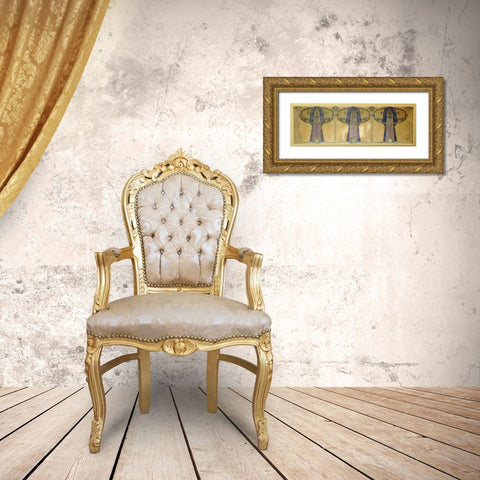 Design For a Decorative Frieze Gold Ornate Wood Framed Art Print with Double Matting by MacNair, Frances MacDonald