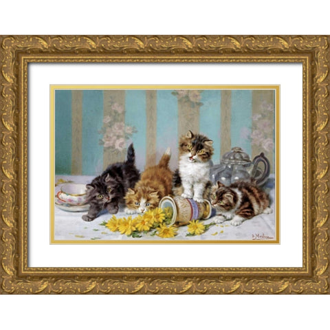 The Accident Gold Ornate Wood Framed Art Print with Double Matting by Merlin, Daniel