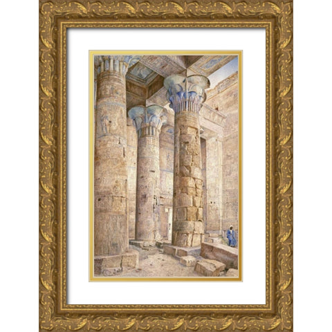 The Temple of Philae, Egypt Gold Ornate Wood Framed Art Print with Double Matting by Newman, Henry Roderick