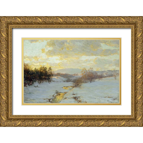 Twilight Gold Ornate Wood Framed Art Print with Double Matting by Palmer, Walter Launt