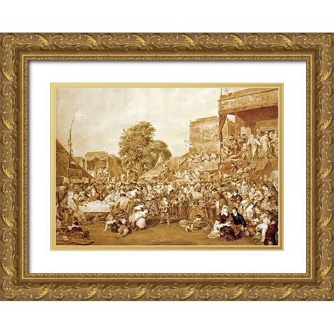 The Fair, Held on The 1st of August, In Hyde Park Gold Ornate Wood Framed Art Print with Double Matting by Steffanoff, James
