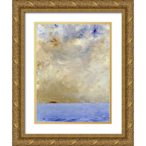 Sunset Gold Ornate Wood Framed Art Print with Double Matting by Strindberg, August