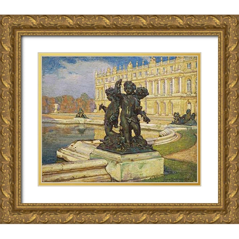 Versailles Gold Ornate Wood Framed Art Print with Double Matting by Wegener, Einar