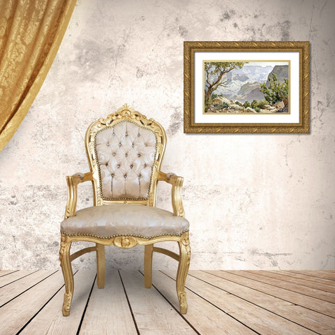 Grand Canyon Gold Ornate Wood Framed Art Print with Double Matting by Widforss, Gunnar