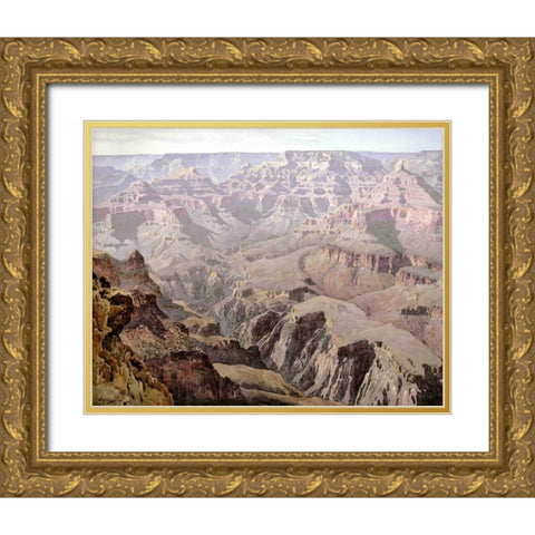 Yavapai Point Gold Ornate Wood Framed Art Print with Double Matting by Widforss, Gunnar