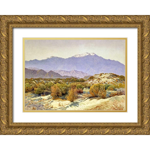 San Jacinto Gold Ornate Wood Framed Art Print with Double Matting by Widforss, Gunnar