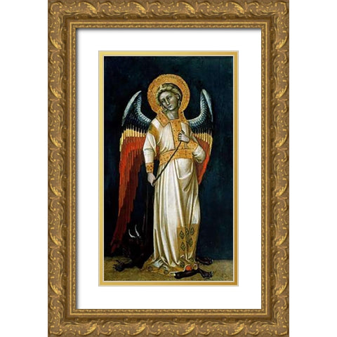 Archangel Michael I Gold Ornate Wood Framed Art Print with Double Matting by Di Arpo, Guariento