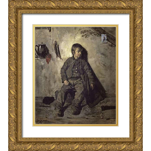 Un Petit Ramoneur Gold Ornate Wood Framed Art Print with Double Matting by De Chatillon, Charles