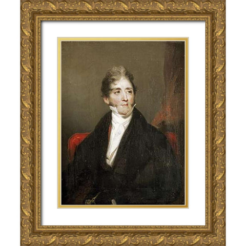 Benjamin Chew Willcock Gold Ornate Wood Framed Art Print with Double Matting by Chinnery, George
