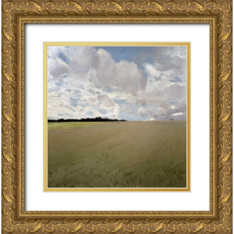 Landscape Gold Ornate Wood Framed Art Print with Double Matting by De Latouche, Gaston