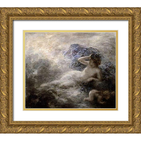 Night Gold Ornate Wood Framed Art Print with Double Matting by Latour, Henri Fantin