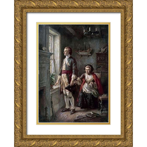 Call of The Sea Gold Ornate Wood Framed Art Print with Double Matting by Gerome Ferris, Jean Leon