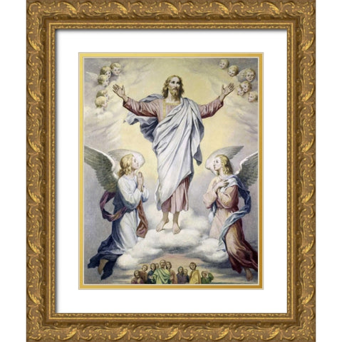 Ascension, The Hoffman Gold Ornate Wood Framed Art Print with Double Matting by Hofmann, Heinrich