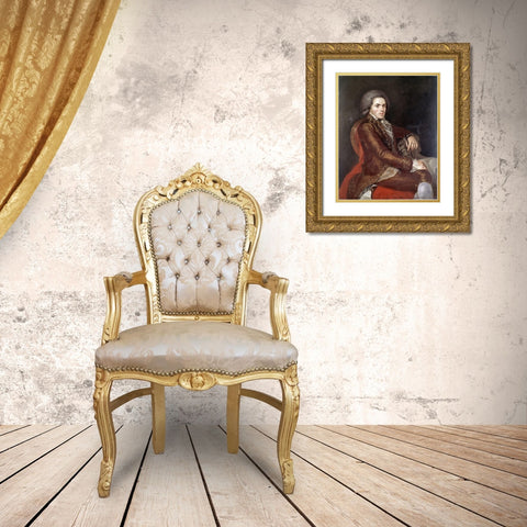 Sculptor Manuel Tolsa Gold Ornate Wood Framed Art Print with Double Matting by Jimeno y Planes, Rafael