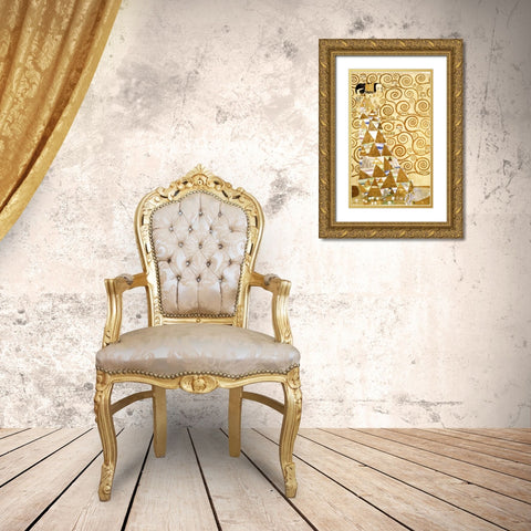 Expectation Gold Ornate Wood Framed Art Print with Double Matting by Klimt, Gustav