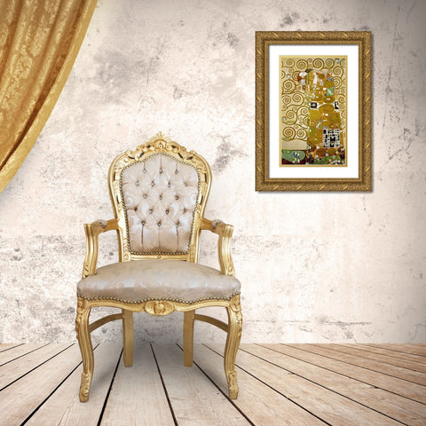 Fulfillment Gold Ornate Wood Framed Art Print with Double Matting by Klimt, Gustav