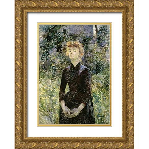 A Batignolles Gold Ornate Wood Framed Art Print with Double Matting by Toulouse-Lautrec, Henri