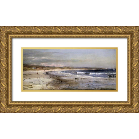 Along the Coast Gold Ornate Wood Framed Art Print with Double Matting by Lewis, Edmund Darch