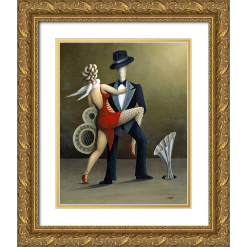 El Portenito Gold Ornate Wood Framed Art Print with Double Matting by Liberti, Juan Carlos