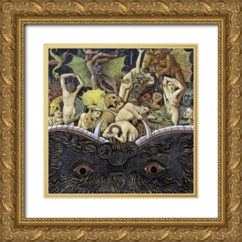 Inferno Gold Ornate Wood Framed Art Print with Double Matting by Ludolf of Saxony,