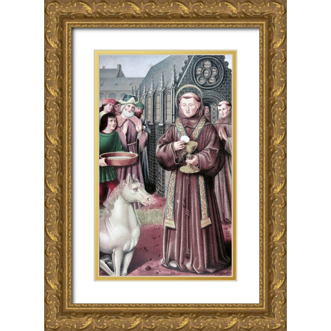 Apostles Gold Ornate Wood Framed Art Print with Double Matting by Master of Queen Anne,