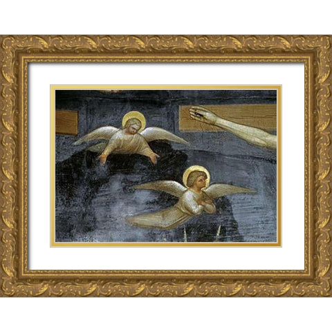 Crucifixion (Detail) Gold Ornate Wood Framed Art Print with Double Matting by De Menabuoi, Giusto