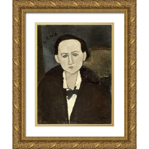 Elena Pawlowski Gold Ornate Wood Framed Art Print with Double Matting by Modigliani, Amedeo