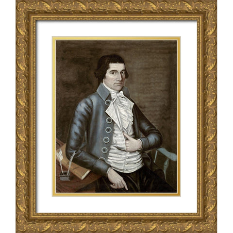 Job Perit Gold Ornate Wood Framed Art Print with Double Matting by Moulthrop, Reuben