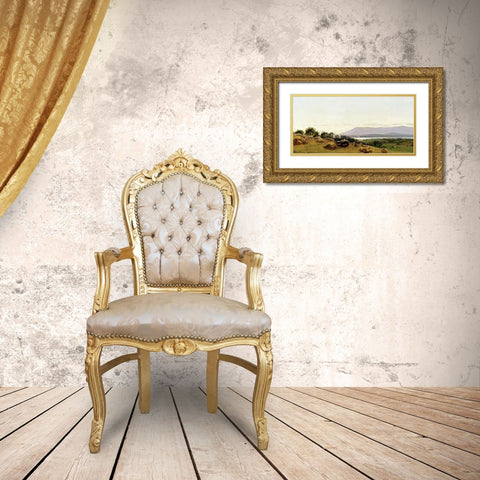 Harvesting Gold Ornate Wood Framed Art Print with Double Matting by Parton, Ernest