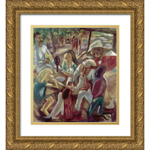 Good Samaritan Gold Ornate Wood Framed Art Print with Double Matting by Pascin, Jules