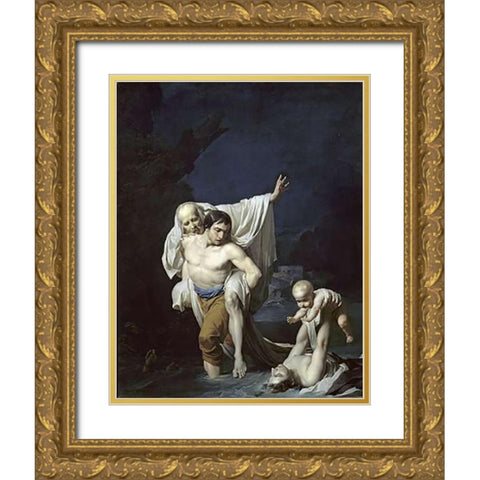 The Flood Gold Ornate Wood Framed Art Print with Double Matting by Regnault, Alexandre Georges H.