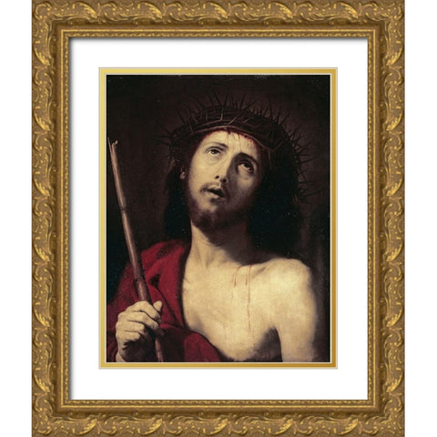 Wretched Gold Ornate Wood Framed Art Print with Double Matting by Ribera, Jusepe de