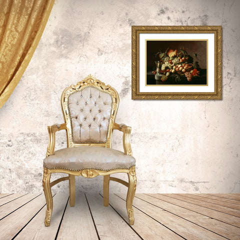 Bountiful Nature Gold Ornate Wood Framed Art Print with Double Matting by Roesen, Severin