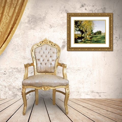 At Broadway Gold Ornate Wood Framed Art Print with Double Matting by Sargent, John Singer