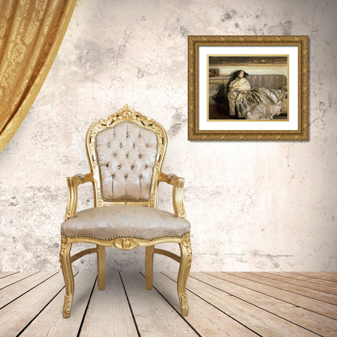 Repose Gold Ornate Wood Framed Art Print with Double Matting by Sargent, John Singer