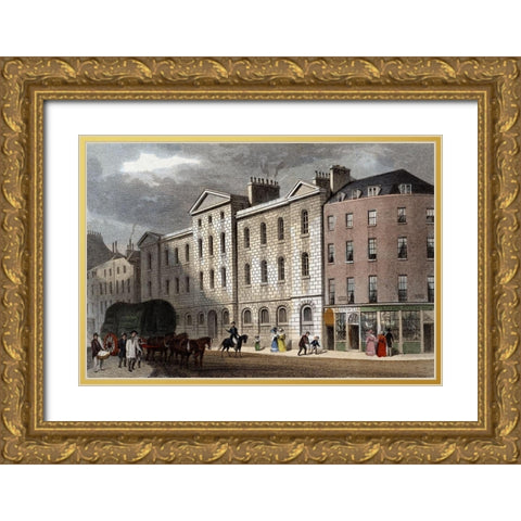 Compter Giltspur Street Gold Ornate Wood Framed Art Print with Double Matting by Shepherd, Thomas Hosmer