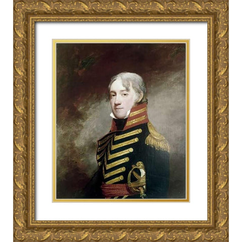 General Fenwick Gold Ornate Wood Framed Art Print with Double Matting by Stuart, Gilbert