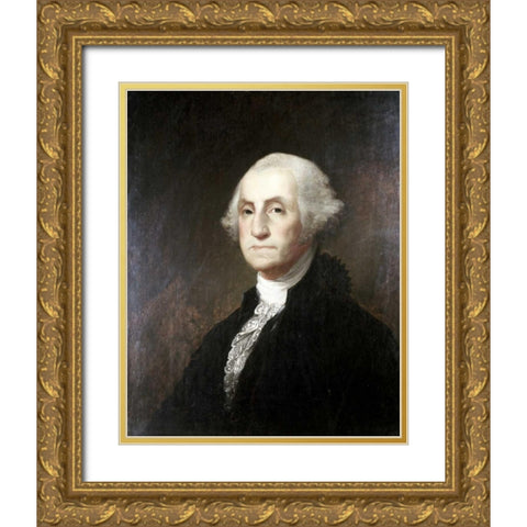 George Washington Gold Ornate Wood Framed Art Print with Double Matting by Sully, Thomas