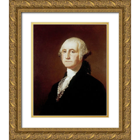 George Washington Gold Ornate Wood Framed Art Print with Double Matting by Sully, Thomas