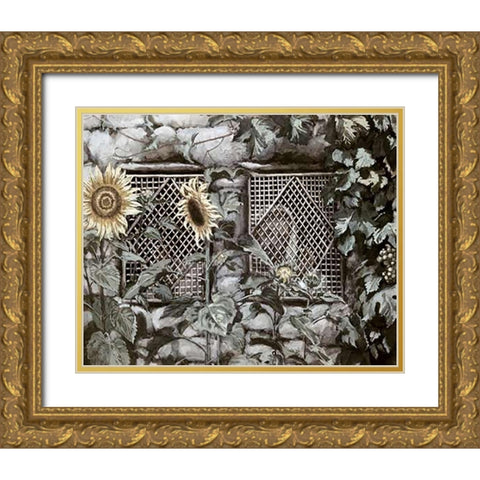 Behold! He Standeth Behind Our Wall Gold Ornate Wood Framed Art Print with Double Matting by Tissot, James
