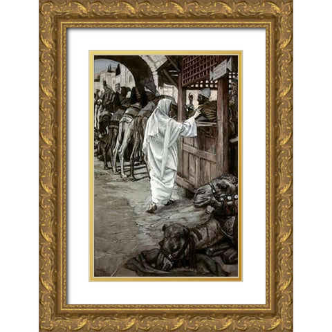 Calling of Matthew Gold Ornate Wood Framed Art Print with Double Matting by Tissot, James