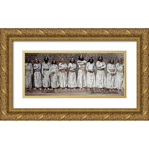 Choristers Gold Ornate Wood Framed Art Print with Double Matting by Tissot, James